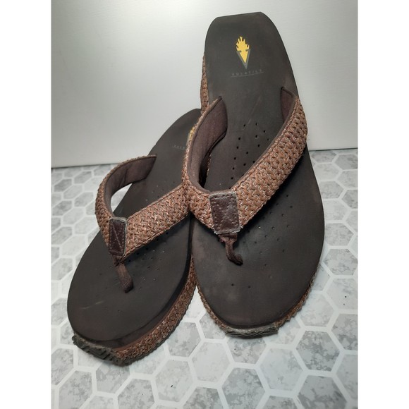 Vintage 90's Volatile Chunky Wedge Platform Flip Flop Thong Sandal size 11 - Picture 1 of 12